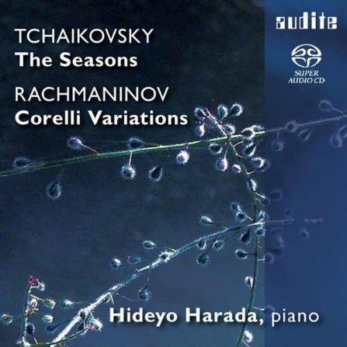 CD cover for Hideyo Harada’s Tchaikovsky and Rachmaninov piano recordings.