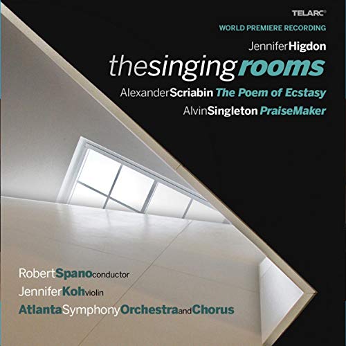 CD cover for "The Singing Rooms" by Jennifer Higdon, featuring a window.