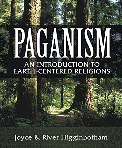 Book cover for "Paganism" with forest background and large title text.