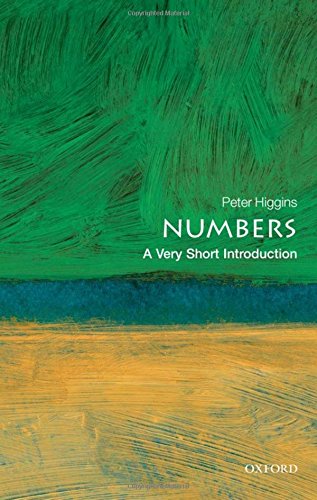 Book cover: "Numbers" by Peter Higgins, with abstract green, blue, and gold paint.