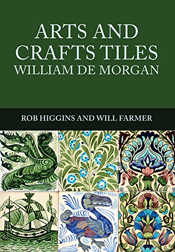 Book cover featuring colorful, ornate Arts and Crafts tiles by William de Morgan.