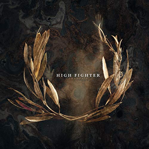 Vinyl record cover: "High Fighter - Champain" with a wreath illustration.