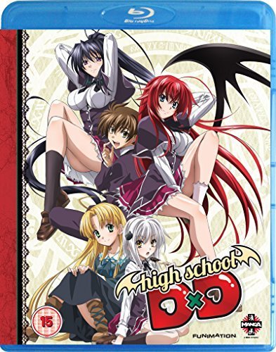 Anime characters from High School DxD on a Blu-ray case cover.