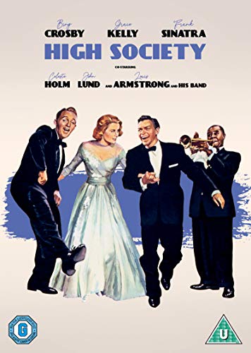 DVD cover art for High Society featuring Bing Crosby, Grace Kelly, and Frank Sinatra.
