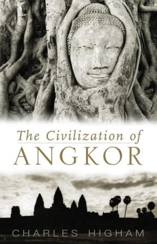 Book cover: stone Buddha face, Angkor temple ruins, and title text.