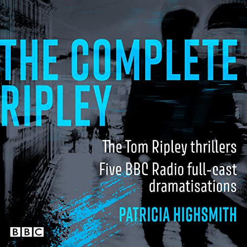 Book cover for “The Complete Ripley” by Patricia Highsmith, BBC Radio dramas.