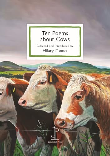 Book cover illustration showing three cows in a field under a cloudy sky.