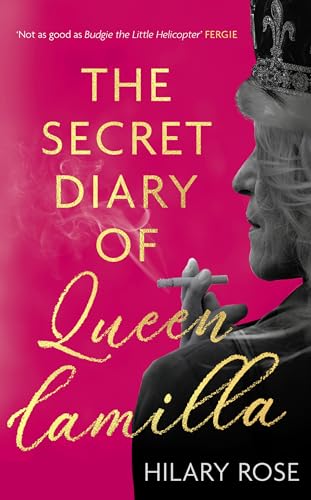 Book cover: “The Secret Diary of Queen Camilla” with a woman smoking.