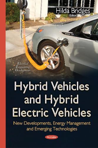 Book cover: gray hybrid car charging, title "Hybrid Vehicles & Hybrid Electric Vehicles".
