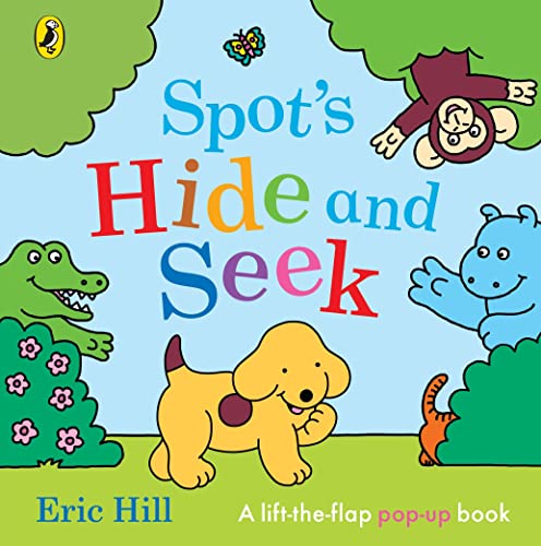 Cover of Spot's Hide and Seek pop-up book featuring Spot the dog and friends.