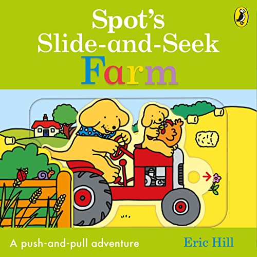Spot's Slide and Seek: Farm" book cover with a dog and tractor.