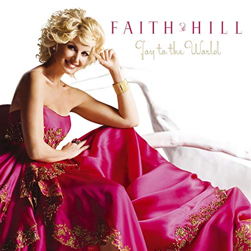 Faith Hill in a pink gown on the "Joy To The World" CD cover.