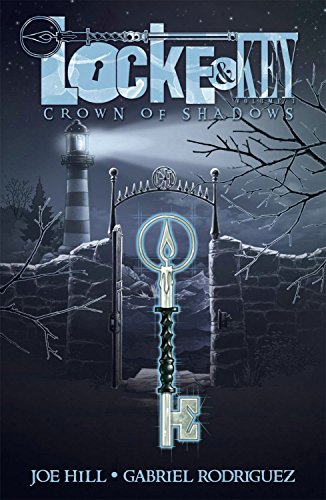 Locke & Key Volume 3 cover: key, gate, lighthouse, and shadowy trees.