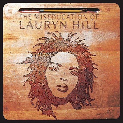 Lauryn Hill’s “The Miseducation” vinyl cover, etched portrait with dreadlocks.