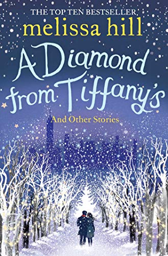 Book cover: "A Diamond from Tiffany's" with snowy trees and a couple.
