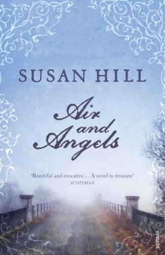 Book cover: “Air and Angels” by Susan Hill, with a misty bridge scene.