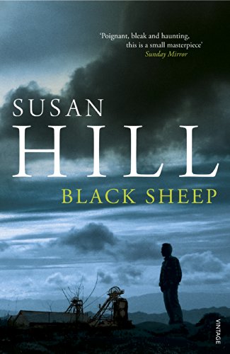 Book cover: stormy landscape, man standing near a coal mine, title "Black Sheep".