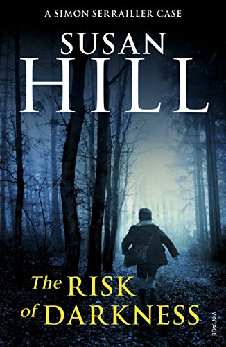 Book cover showing a child walking into a dark, misty forest at twilight.