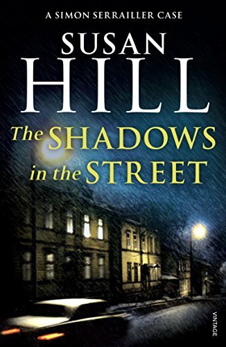 Book cover for The Shadows in the Street showing a rainy, dark street scene.