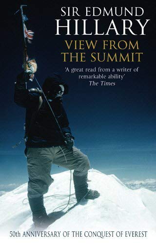 Book cover: "View From The Summit" by Sir Edmund Hillary, mountaineer.