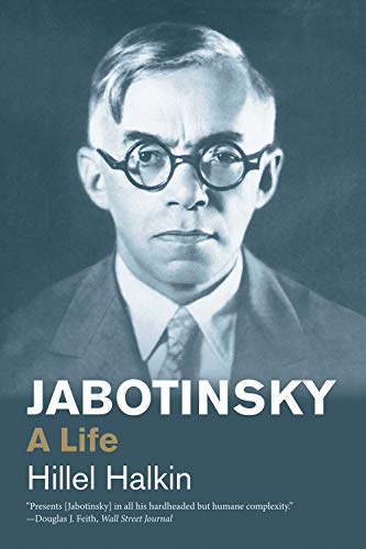 Book cover featuring a portrait of Vladimir Jabotinsky in a suit and glasses.