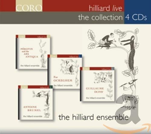 CD cover for "The Hilliard Ensemble - The Live Collection" with medieval art.
