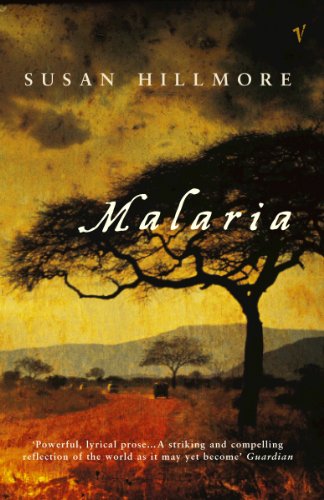 Book cover for "Malaria" by Susan Hillmore, featuring a silhouetted tree.