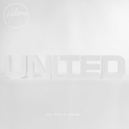 White album cover with the word "UNITED" in large, raised letters.
