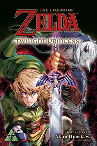 Manga cover featuring Link and a dark figure holding a sword with number six.