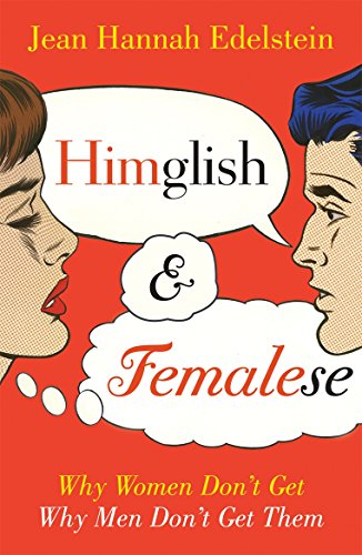 Book cover: “Himglish and Femalese” with illustrated faces in profile.