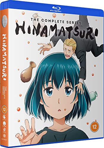 “Hinamatsuri” Blu-ray cover featuring a girl and a man with floating objects.