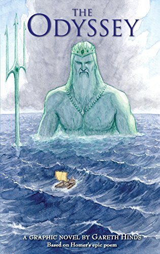 Book cover: Poseidon looms over a small ship on a wavy sea.