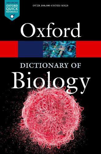 Oxford Dictionary of Biology book cover with a cell image.