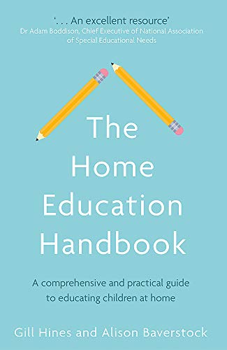 Book cover with pencils forming a house shape, titled "The Home Education Handbook.