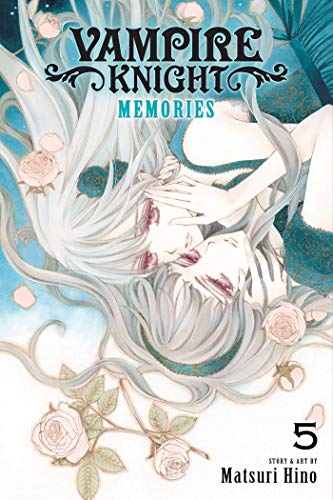 Manga cover: reclining silver-haired character surrounded by roses.