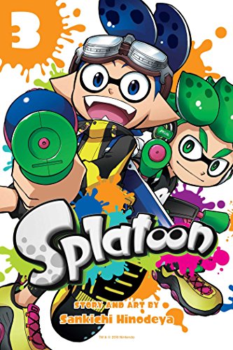 Cover art for Splatoon Volume 3 featuring two Inkling characters with paint blasters.
