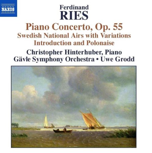 Album cover with seascape painting and text describing classical music composition.