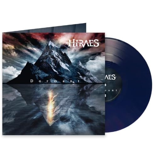Hiraes "Dormant" blue vinyl record with mountain landscape album art.