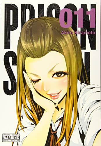 Prison School, Vol. 11" manga cover featuring a blonde woman with long hair.