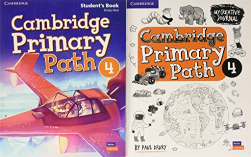 Two Cambridge Primary Path Level 4 books, one with a plane, one with animals.