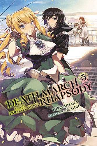 Novel cover featuring two anime characters and ornate green and gold designs.