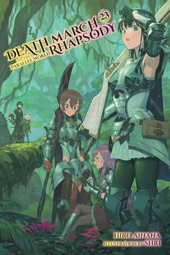 Light novel cover: fantasy characters in armor with a green forest background.