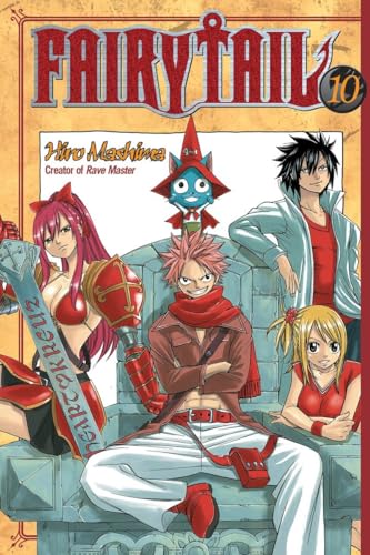 Fairy Tail volume 10 manga cover with four anime-style characters.