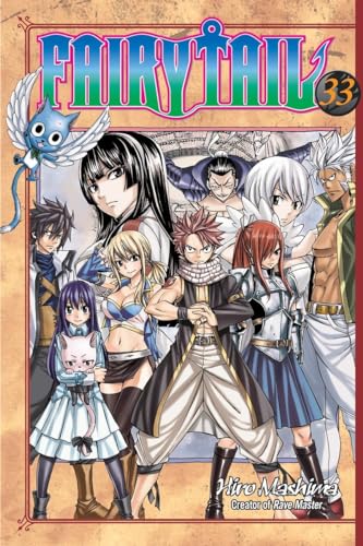 Fairy Tail volume 33 manga cover with multiple characters illustrated.
