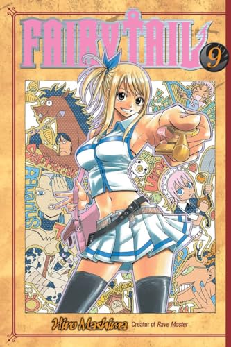 Cover of "Fairy Tail" volume 9 manga, featuring blonde woman and other characters.