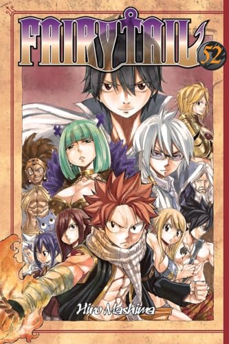 Fairy Tail volume 52 manga cover featuring a group of fantasy characters.