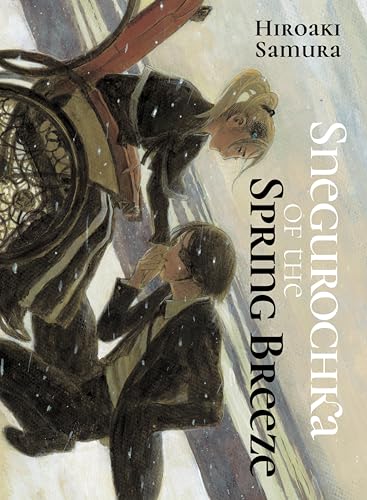 Book cover: two young women in dark clothing, snowy background.
