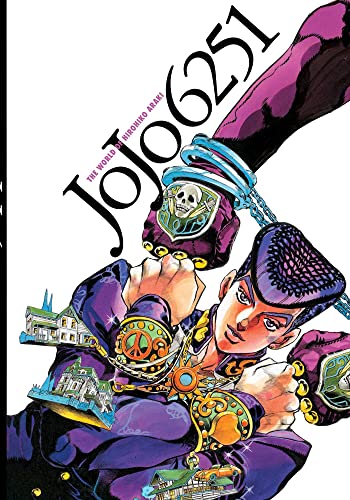 Book cover featuring Josuke Higashikata from JoJo's Bizarre Adventure with ornate jewelry and houses.