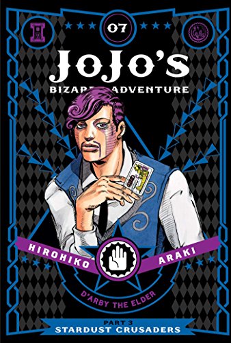 Manga cover featuring a man with purple hair holding a playing card.