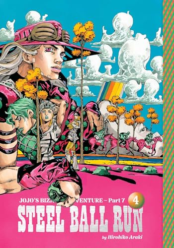 “JoJo’s Bizarre Adventure” manga volume 4 cover with a man in a hat.